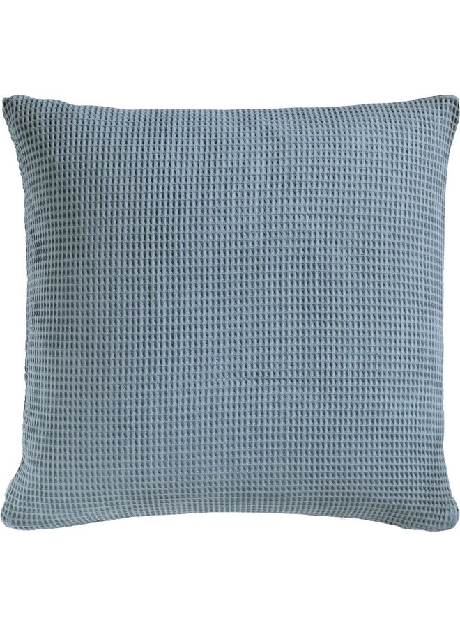 Sierkussenhoes Wafel Blauw - Set Van 2 - Katoen