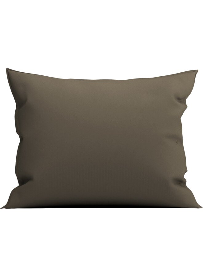Yellow Kussensloop Taupe - Percale Katoen