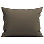 Yellow Kussensloop Taupe - Percale Katoen