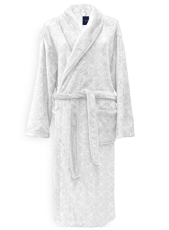 Badjas Rilievo Wit - Fleece Polyester