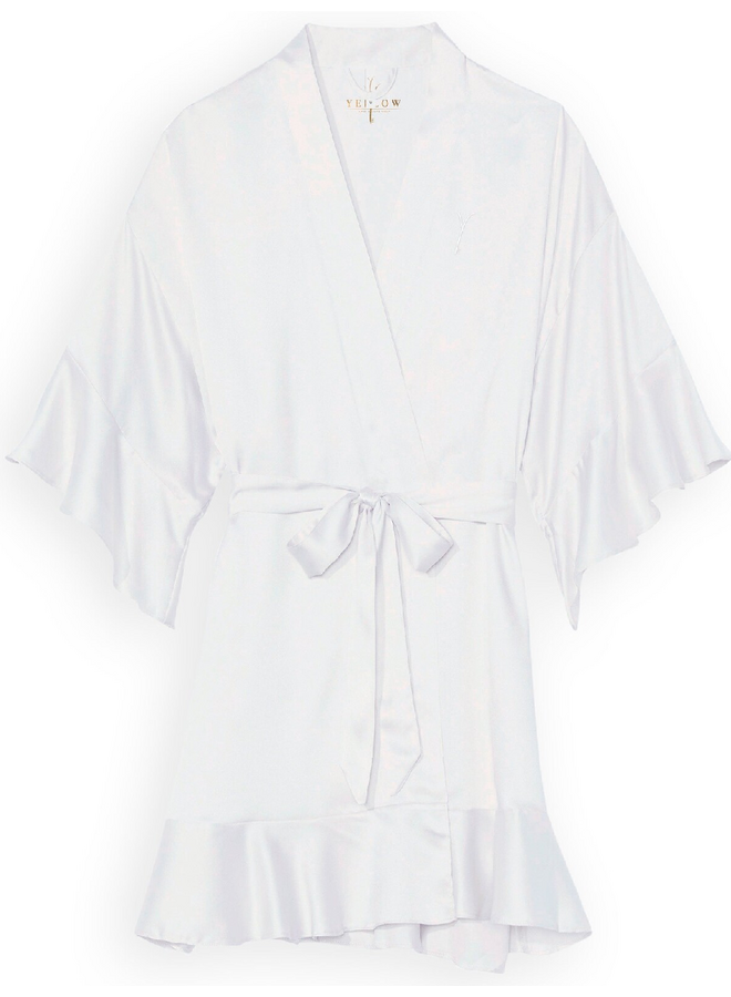 Kimono Liscio Wit - Lyocell