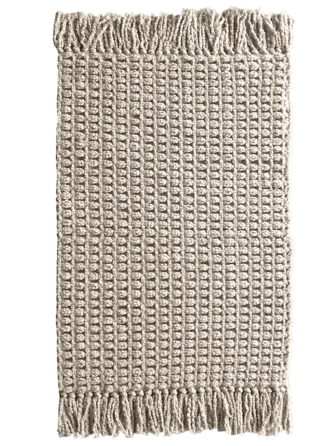Badmat Madras Taupe - Katoen/Polyester