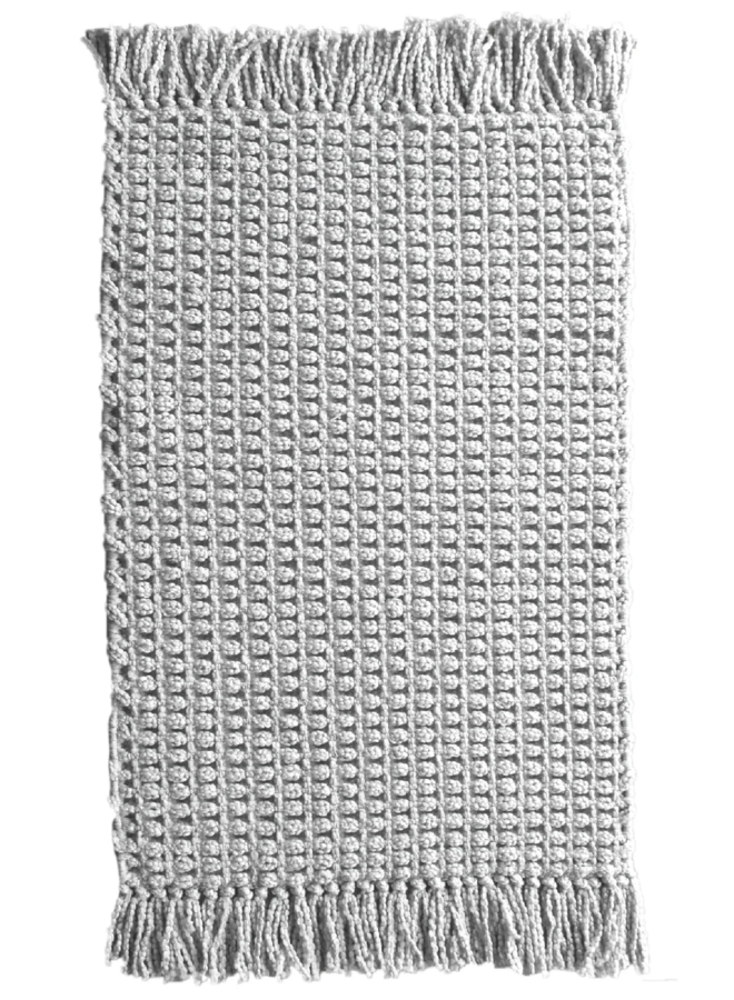 Badmat Madras Grijs - Katoen/Polyester