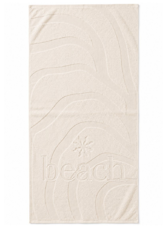 Strandlaken Lazy Beach Ecru - Katoen