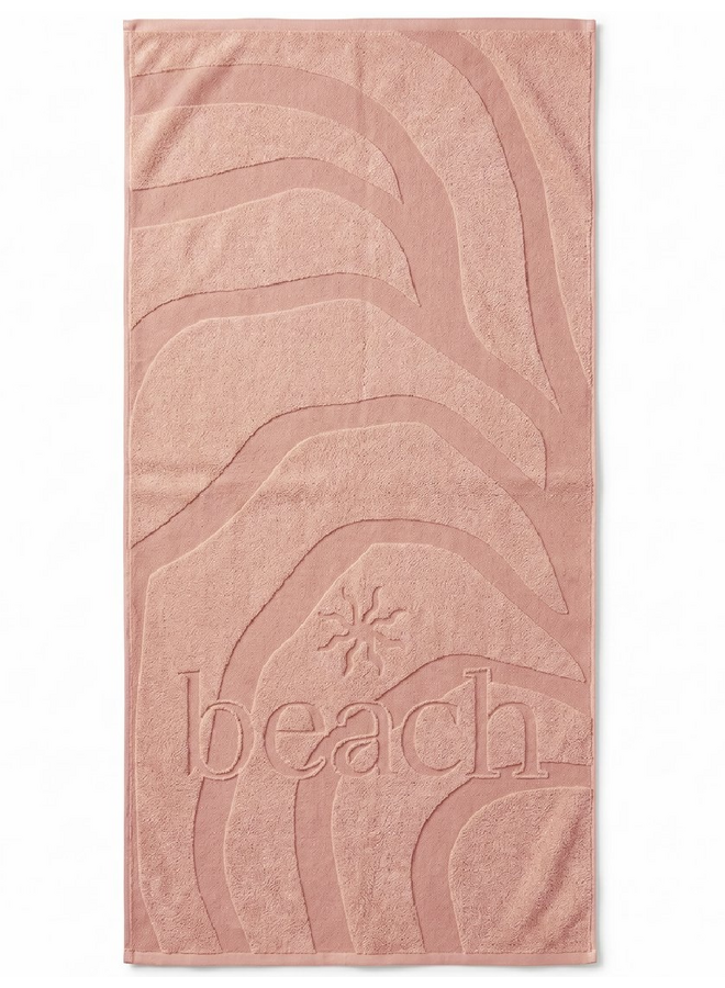 Strandlaken Lazy Beach Peach - Katoen