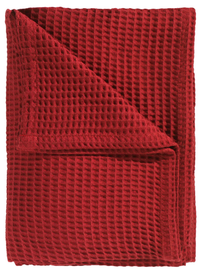 Sprei Wafel Rood - Gerecyled Katoen
