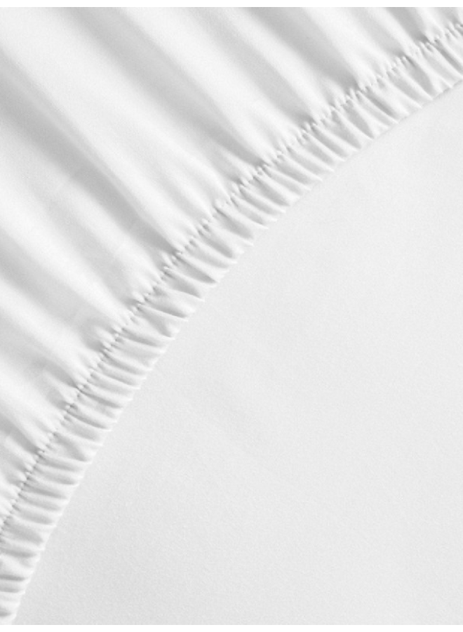 Hoeslaken Mumbai Wit - Percale Katoen