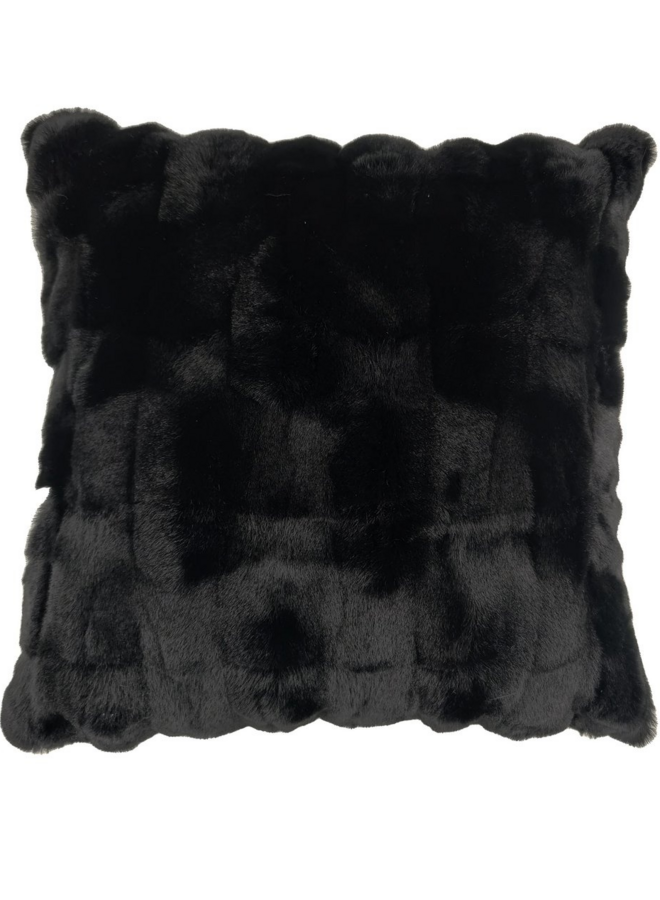Sierkussen Delphi Zwart - Fake Fur