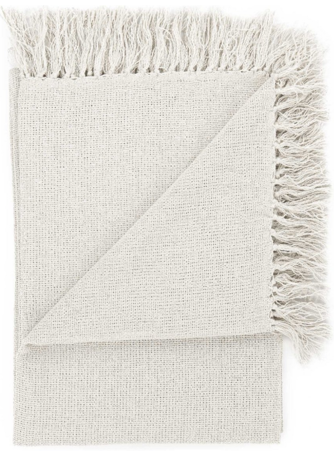 Plaid Navia Wit - Katoen/Polyester