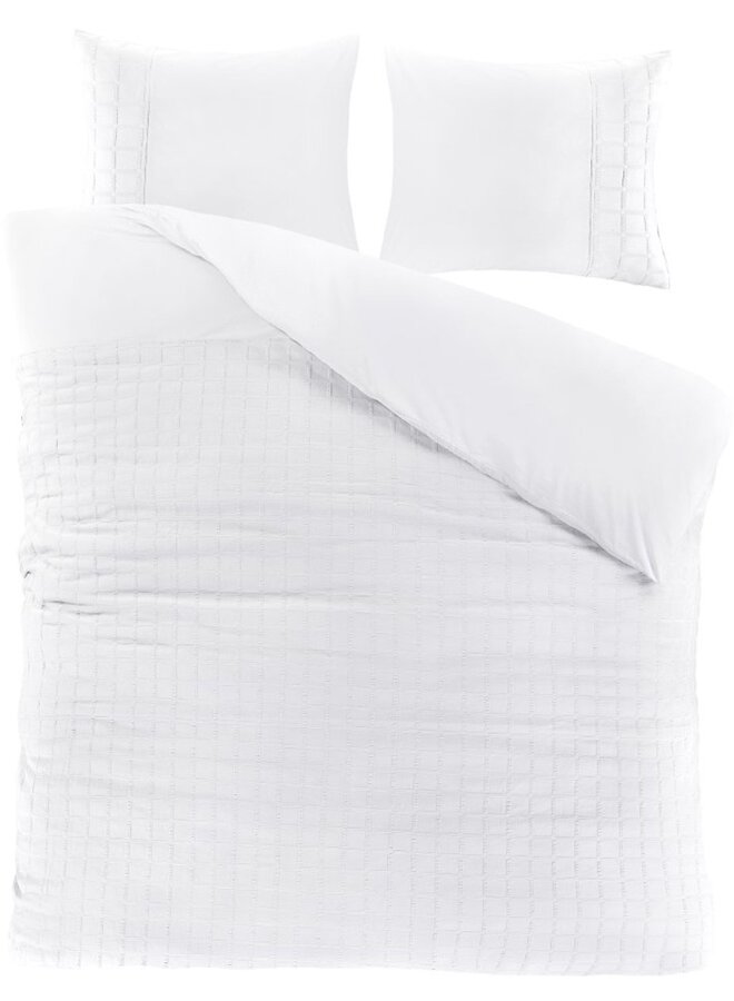 Dekbedovertrek Hudson Wit - Percale Katoen