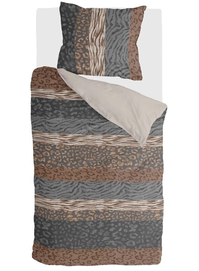 Byrklund Dekbedovertrek Animal Stripes Beige - Polyester