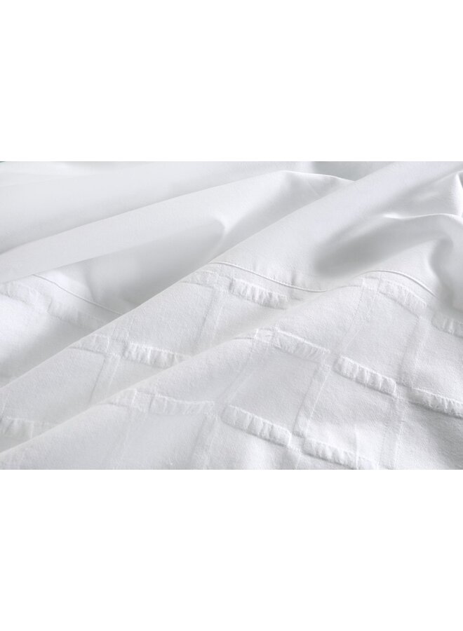 Papillon Dekbedovertrek Hudson Wit - Percale Katoen