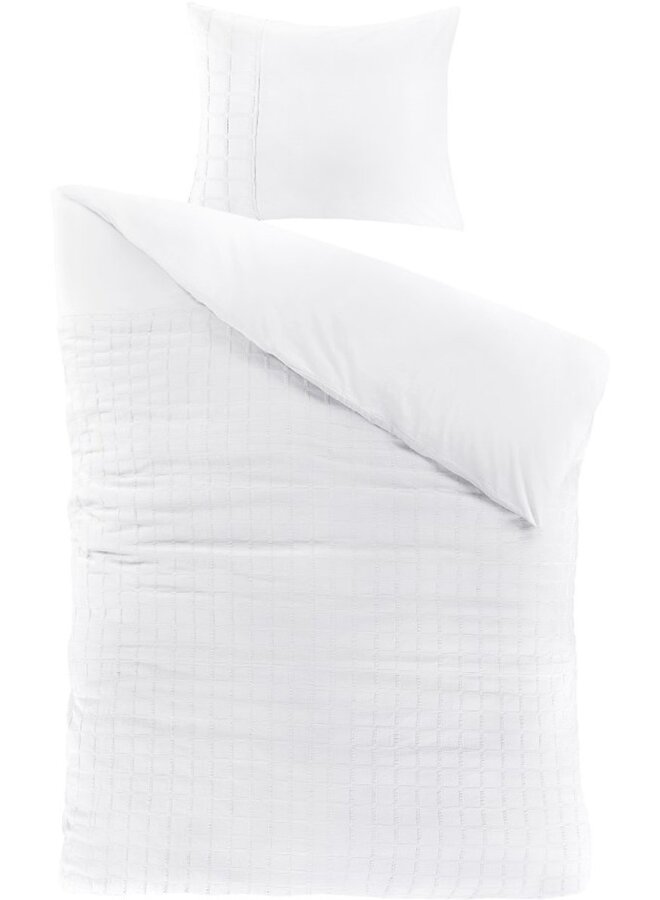 Papillon Dekbedovertrek Hudson Wit - Percale Katoen