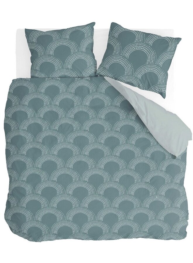 Byrklund Dekbedovertrek Curved Space Groen - Polyester