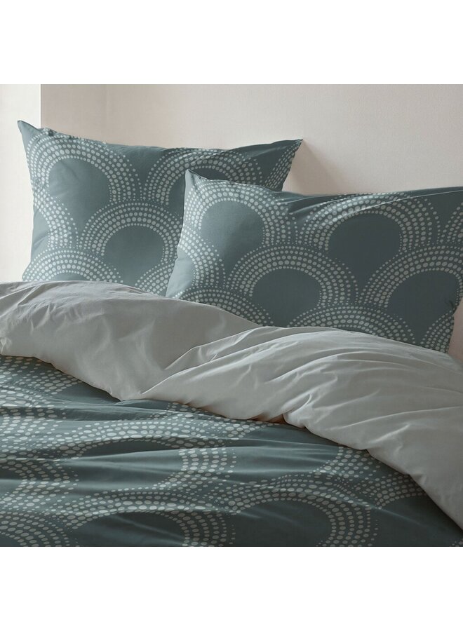 Byrklund Dekbedovertrek Curved Space Groen - Polyester