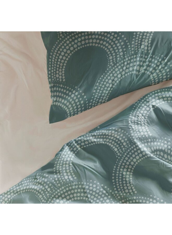 Byrklund Dekbedovertrek Curved Space Groen - Polyester