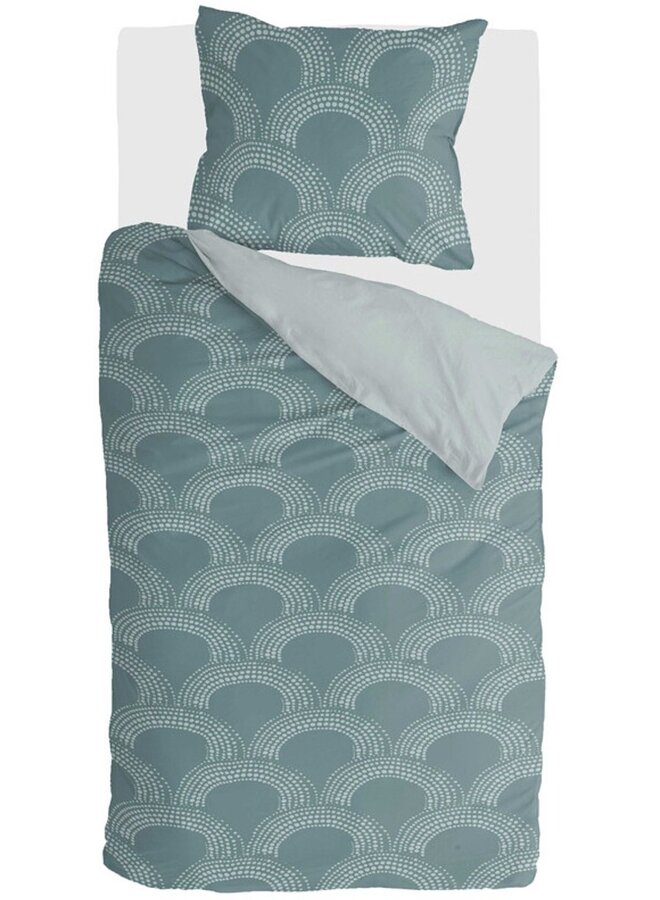 Byrklund Dekbedovertrek Curved Space Groen - Polyester