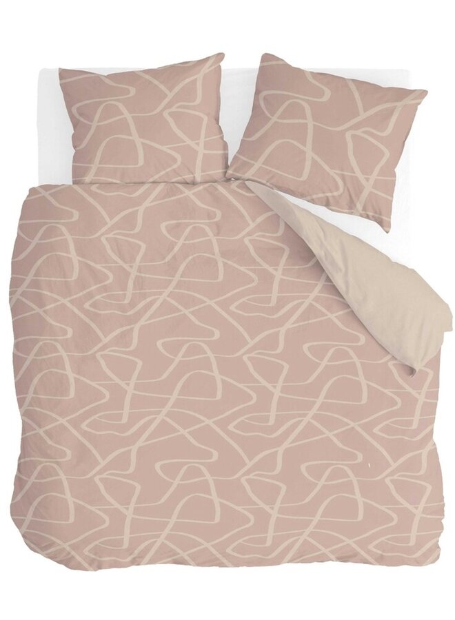 Dekbedovertrek Fluid Shapes Roze - Polyester
