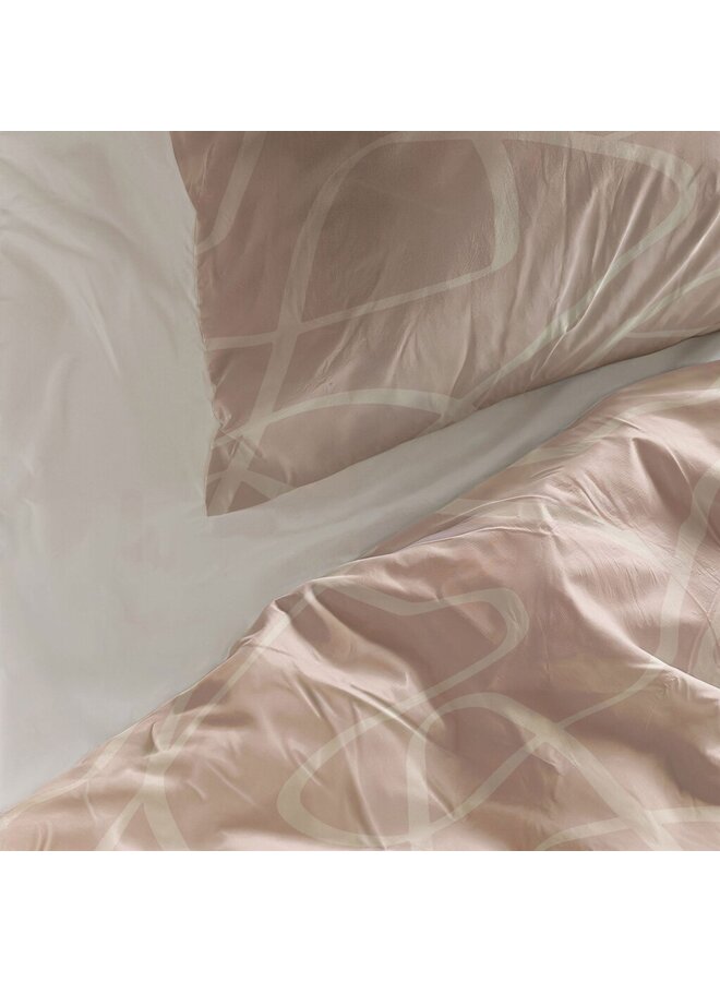 Byrklund Dekbedovertrek Fluid Shapes Roze - Polyester