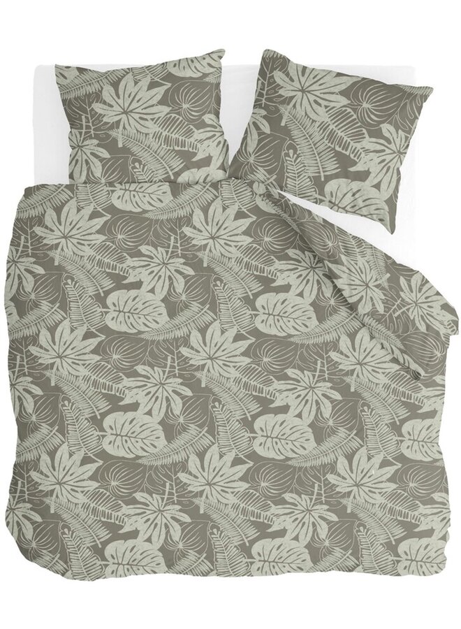 Dekbedovertrek Joepe Taupe Kaki - Polyester/Katoen