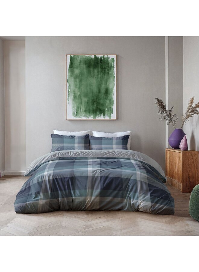 Byrklund Dekbedovertrek Pretty Squares Blauw - Polyester