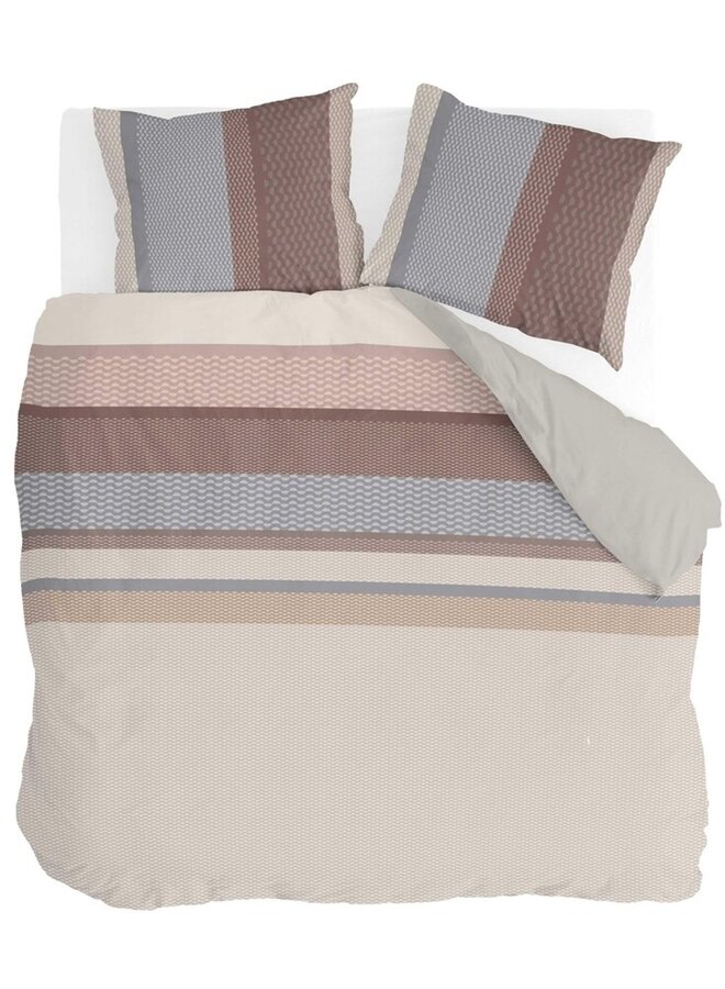 Byrklund Dekbedovertrek Striped Chic Taupe - Polyester
