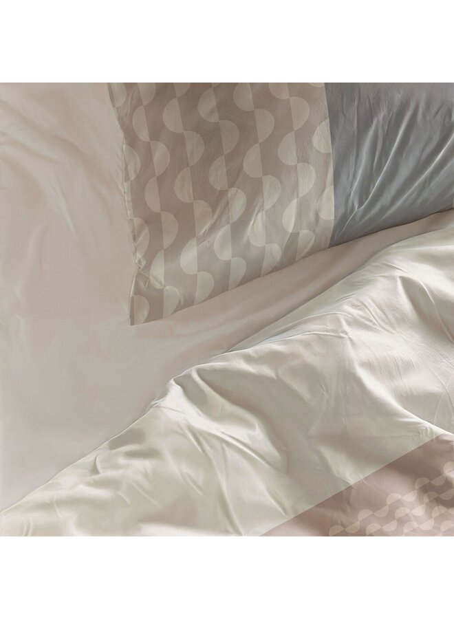 Byrklund Dekbedovertrek Striped Chic Taupe - Polyester