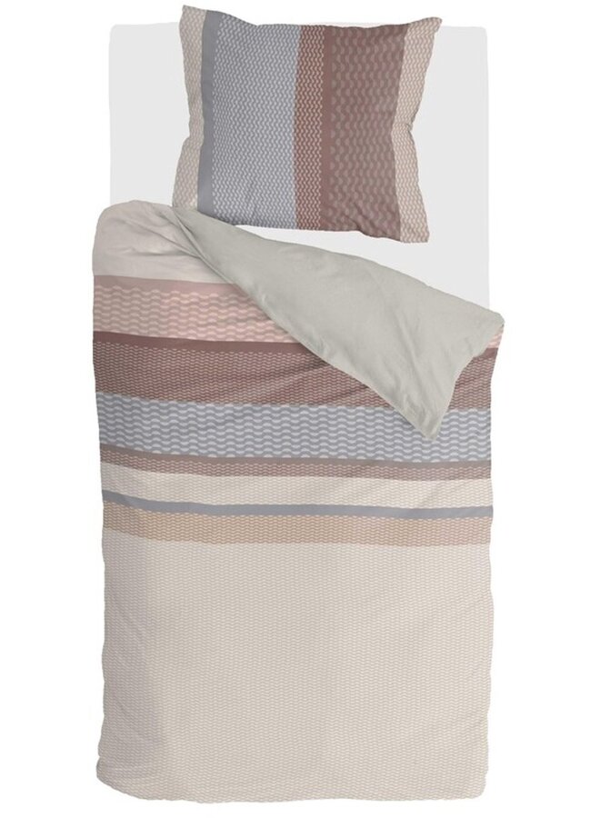 Byrklund Dekbedovertrek Striped Chic Taupe - Polyester