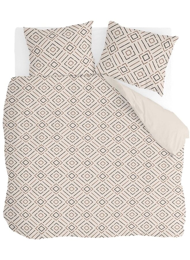 Dekbedovertrek Vivid Lines Beige - Polyester