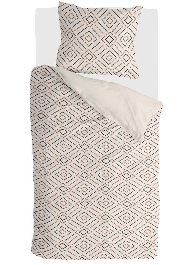 Byrklund Dekbedovertrek Vivid Lines Beige  - Polyester