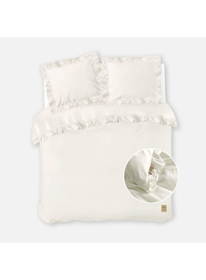 Dekbedovertrek Candy Clouds Creme - Gerecyled Katoen