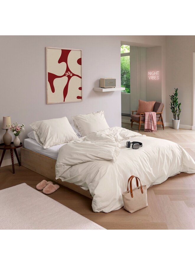 Dindi Home Dekbedovertrek Candy Clouds Creme - Gerecyled Katoen