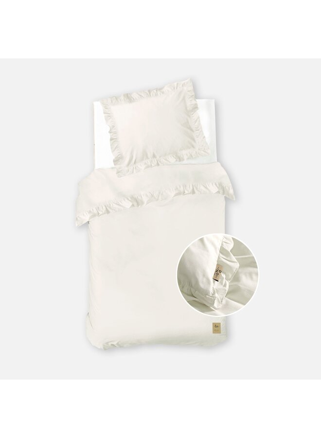 Dindi Home Dekbedovertrek Candy Clouds Creme - Gerecyled Katoen
