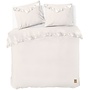 Dindi Home Dekbedovertrek White Ruffle Creme - Gerecyled Katoen