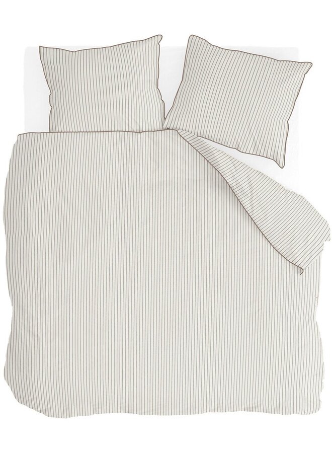 Dekbedovertrek Gentle Stripes Creme - Flanel