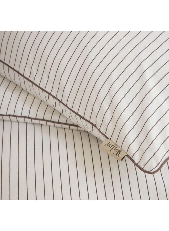 Walra Dekbedovertrek Gentle Stripes Creme - Flanel