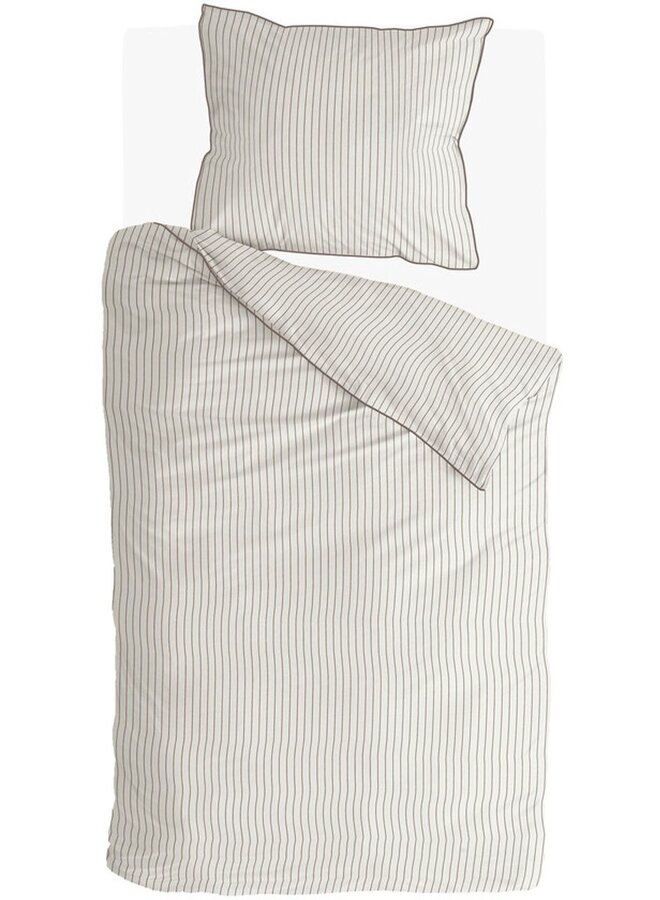 Walra Dekbedovertrek Gentle Stripes Creme - Flanel