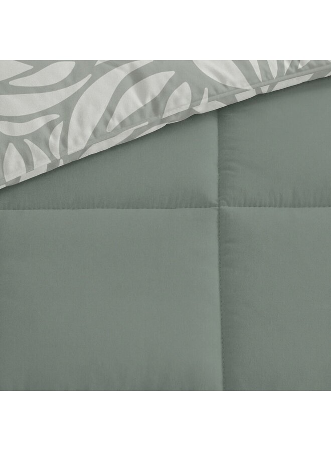 Byrklund Lay Dekbed Clean Leavs Groen - Polyester