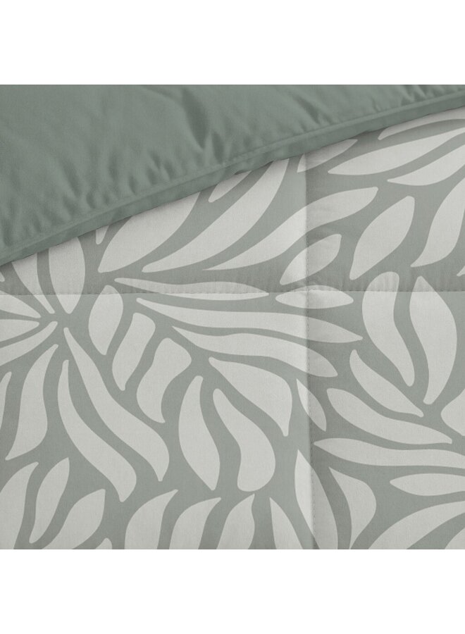 Byrklund Lay Dekbed Clean Leavs Groen - Polyester