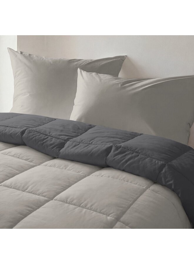 Byrklund Lay Dekbed Wash & Rest Zand/Antraciet - Polyester