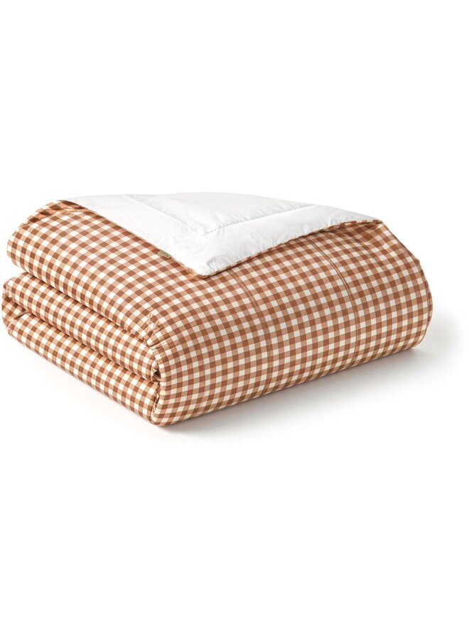 Walra Lay Dekbed Cozy Check Bruin - Percaline Katoenen Tijk