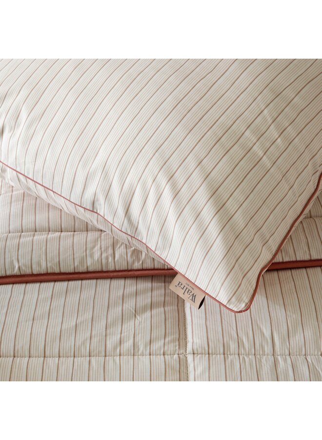Walra Lay Dekbed Whimsy Lines Creme - Percaline Katoenen Tijk
