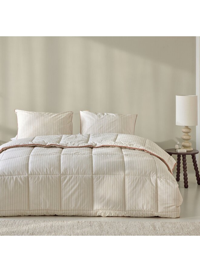 Walra Lay Dekbed Whimsy Lines Creme - Percaline Katoenen Tijk