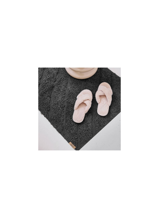 Dindi Home Badmat Pure & Pretty Antraciet - Katoen