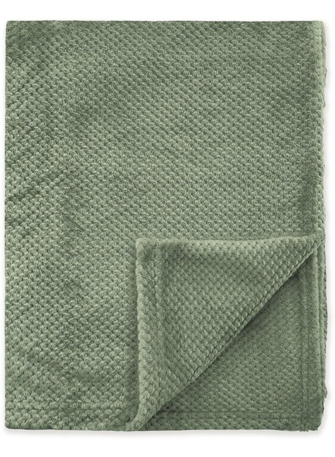 Plaid Bubble Cuddle Groen - Fleece
