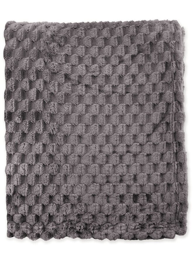 Byrklund Plaid Bubble Fluffy Dots Antraciet - Fleece