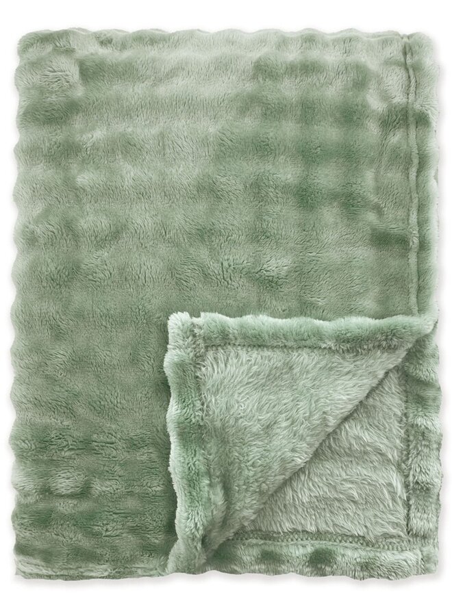 Plaid Ribbed Ribbed Comfort Groen - Fleece