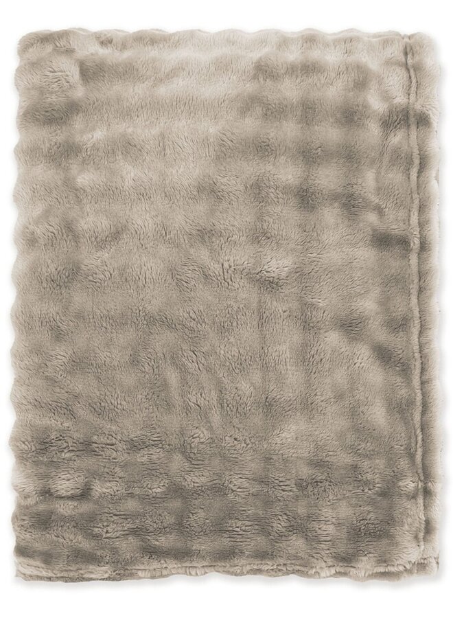 Byrklund Plaid Ribbed Ribbed Comfort Taupe - Fleece