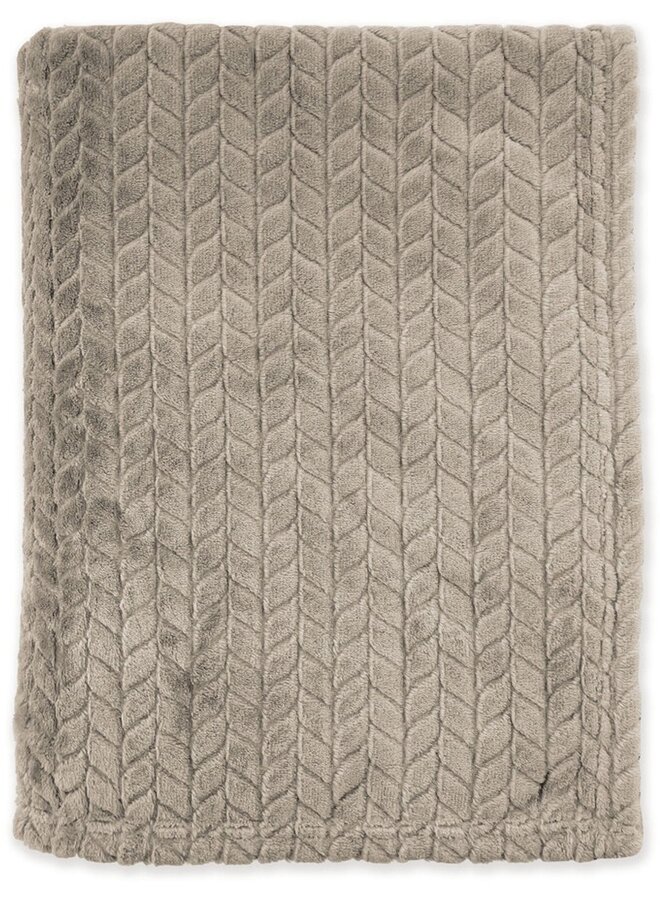 Byrklund Plaid Twill Touch Taupe - Fleece
