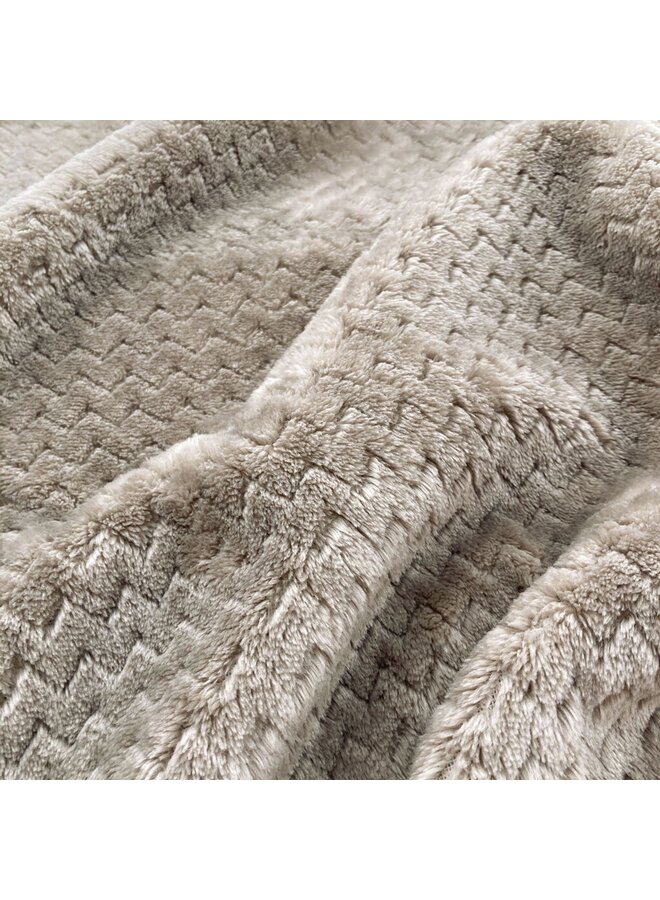 Byrklund Plaid V-Bone Taupe - Polyester